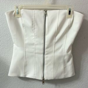 Zara White Elegant Top